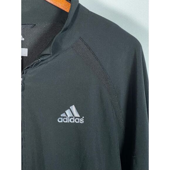 Adidas Quarter Zip Black Long Sleeve Shirt Reflective  Men's Size Large - Picture 2 of 13